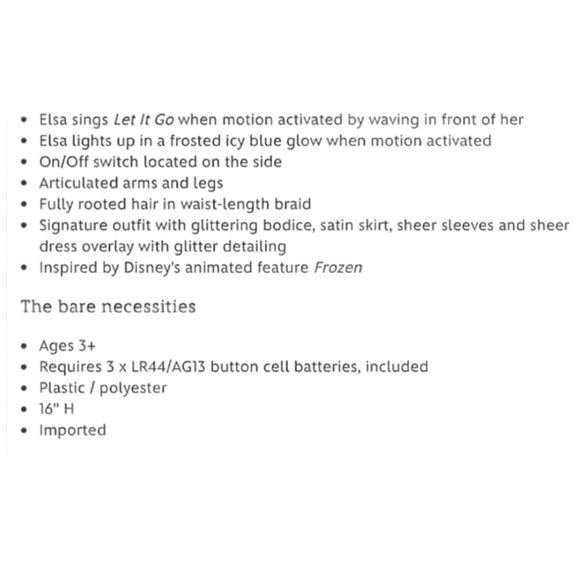 Disney Store Elsa Singing Doll Frozen - Picture 9 of 16